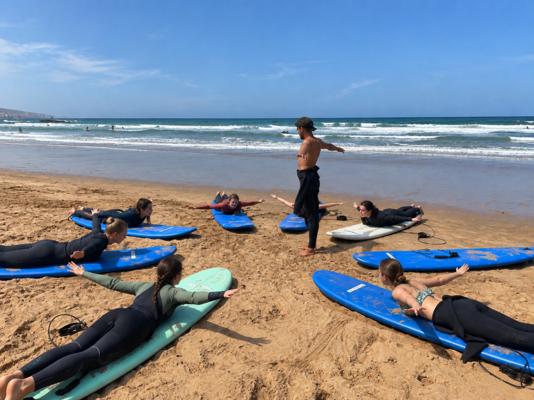 Surf coaching with the local team